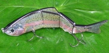 Hot bait for big freshwater fish! 10" rainbow trout swimbait